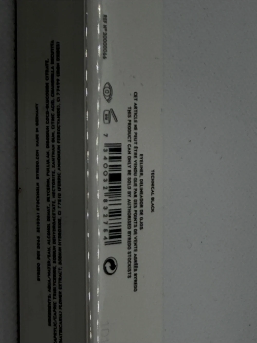 Byredo Technical Black Eyeliner - White Packaging